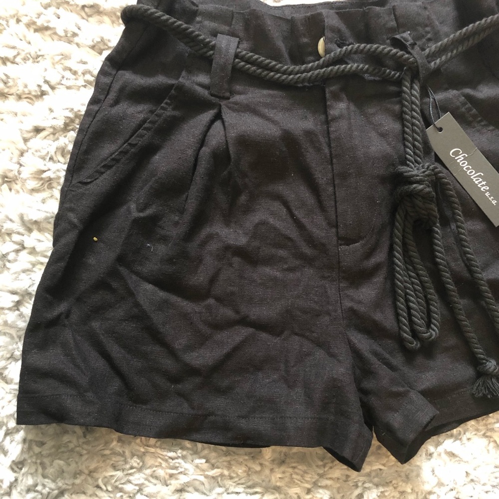 Cute Black Linen Shorts!!!